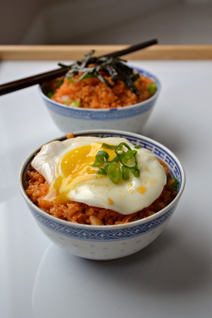 Kimchi Fried Quinoa - runny egg