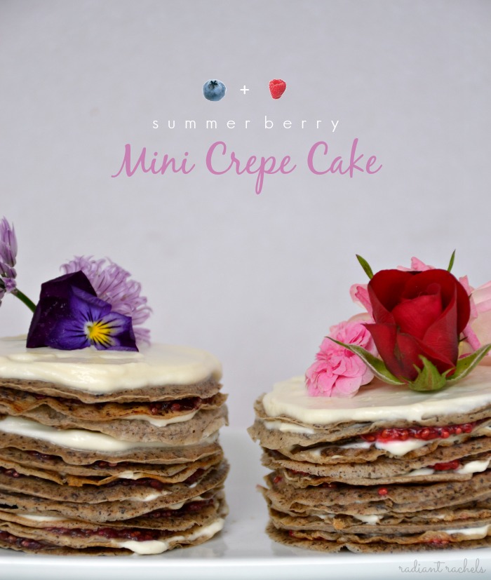 Summer Berry Mini Crepe Cake - small