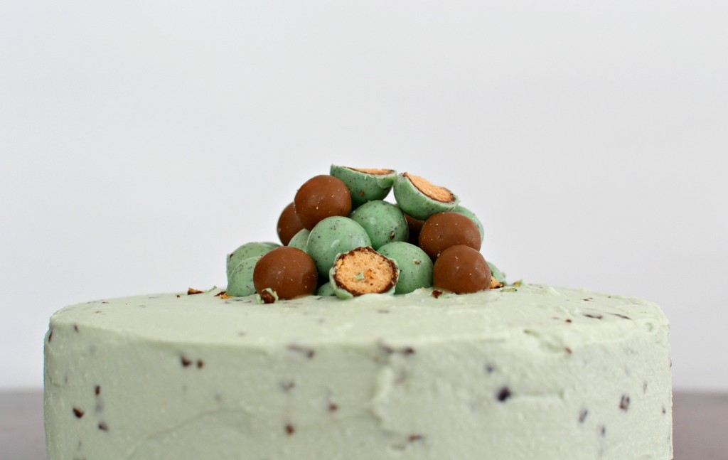 Mint Malteaser Cake - cake top