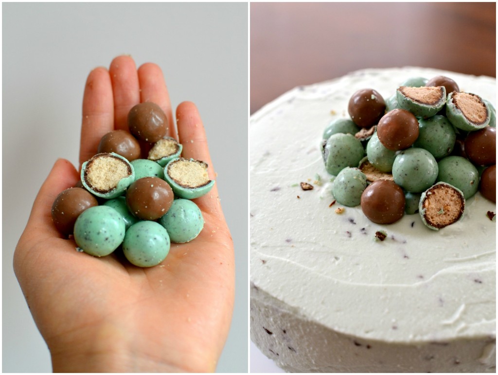 Mint Malteaser Cake - candy Collage