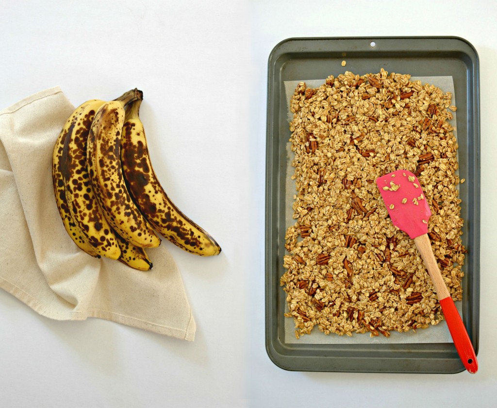 Banana Nut Granola - raw Collage