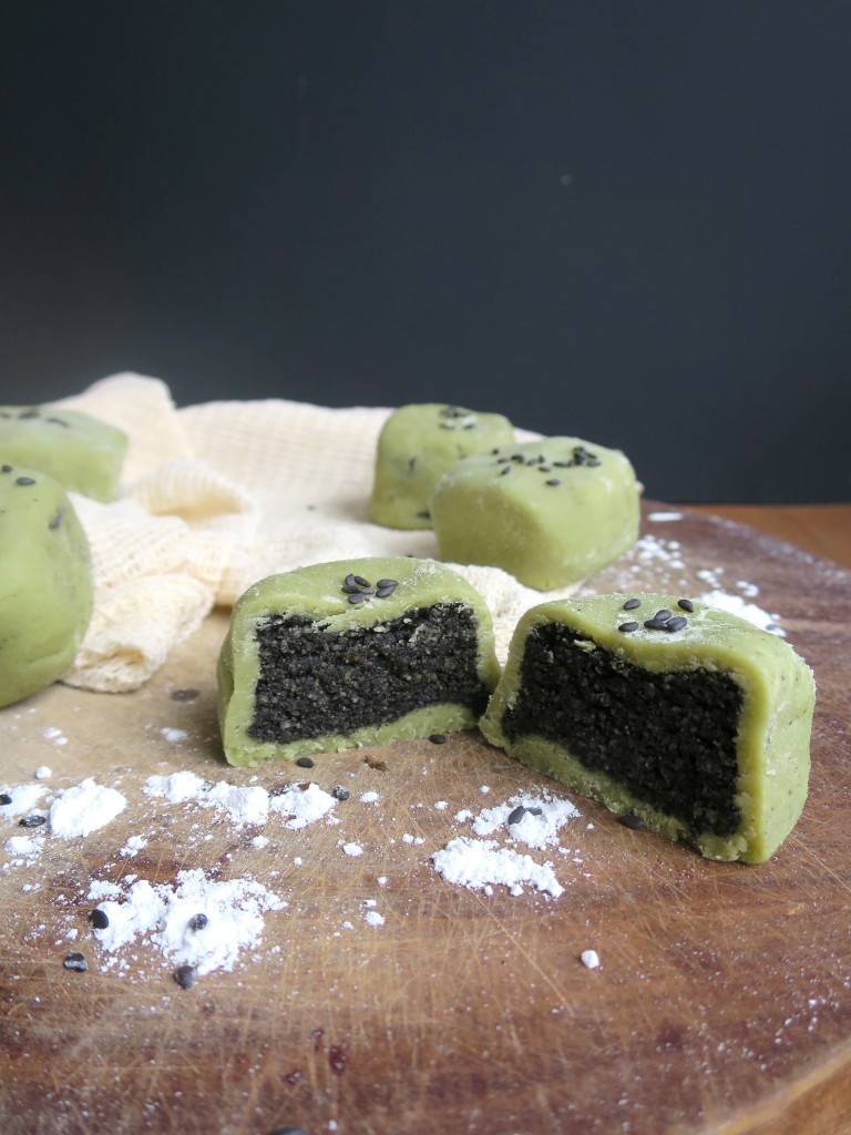 Matcha Black Sesame Mooncakes