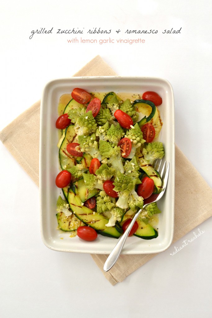 zucchini romanesco salad - title
