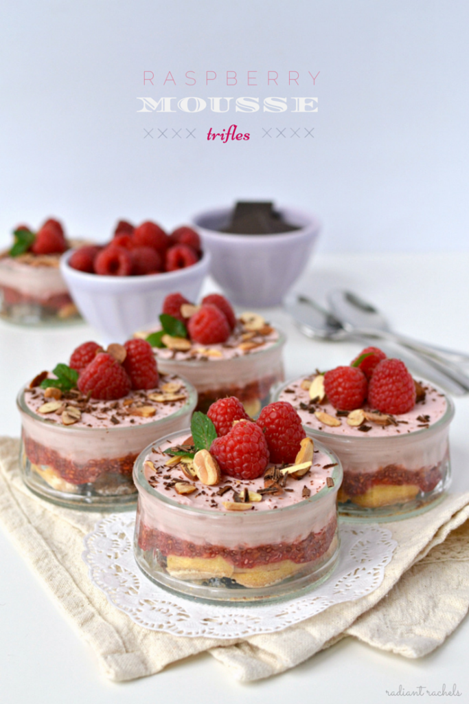 Raspberry Mousse Trifles - title