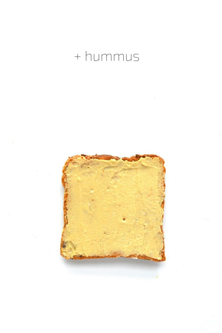 Toast Hummus layers