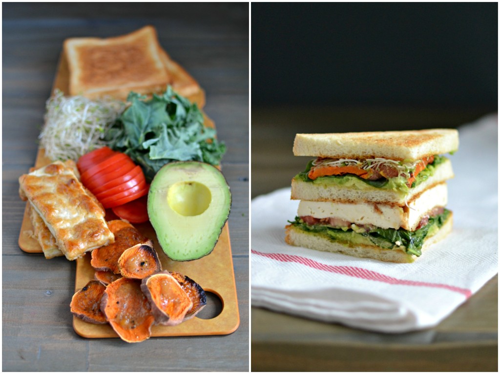 Ultimate Vegan Club Sandwich Collage 2