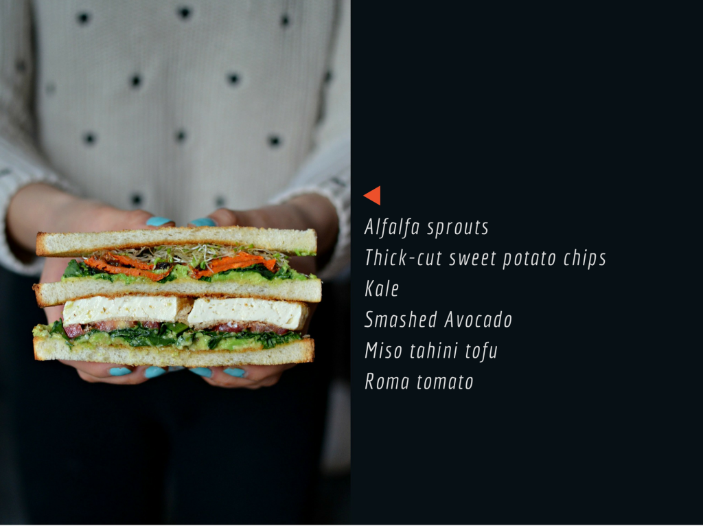 Ultimate Vegan Club Sandwich Contents