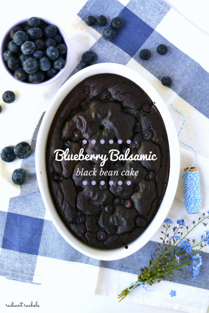 Blueberry balsamic black bean cake - title