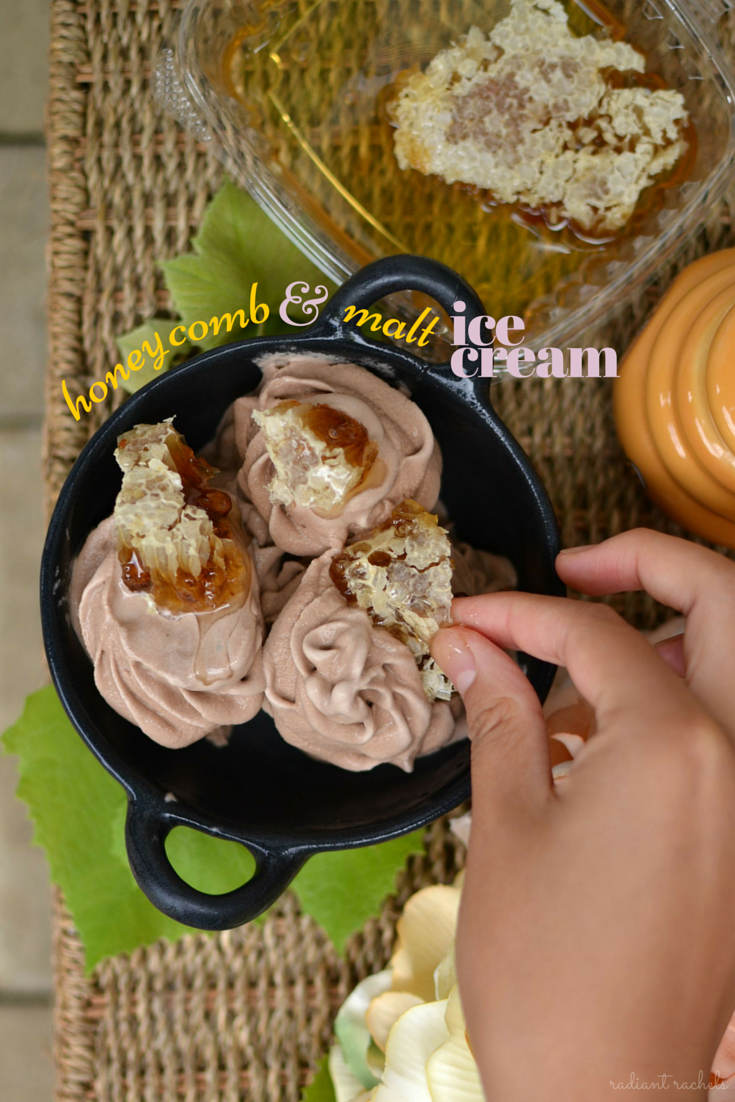Honeycomb Malt Soft Serve Ice Cream - title