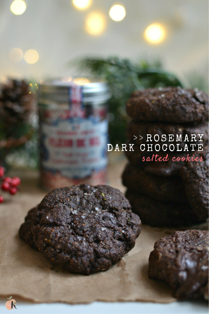 Rosemary Dark Chocolate Cookies - title