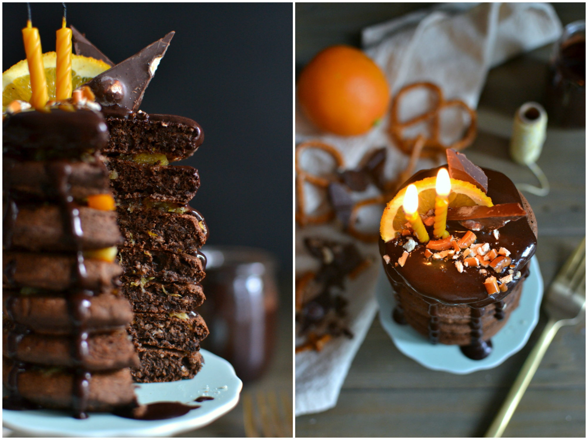 Orange Chocolate Pancakes Collage 2