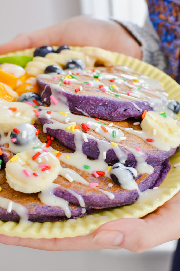 purple sweet potato pancakes
